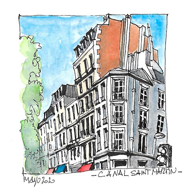 Stage croquis de voyage à Paris, août 2020